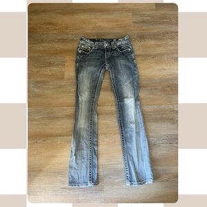 Miss Me Distressed Blue Boot Cut Jeans
